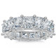 8Ct Princess Cut Diamond Eternity Ring 14k Gold Lab Grown 4.5mm Wide