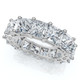8Ct Princess Cut Diamond Eternity Ring 14k Gold Lab Grown 4.5mm Wide