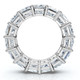 8Ct Princess Cut Diamond Eternity Ring 14k Gold Lab Grown 4.5mm Wide