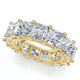 8Ct Princess Cut Diamond Eternity Ring 14k Gold Lab Grown 4.5mm Wide