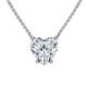 1Ct Heart Shape Diamond Solitaire Diamond Pendant 14k Gold Necklace Lab Grown