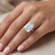 Certified 10Ct Emerald Cut Diamond Solitaire Engagement Ring 14k Gold Lab Grown