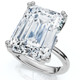 Certified 10Ct Emerald Cut Diamond Solitaire Engagement Ring 14k Gold Lab Grown