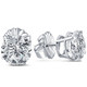 Certified 6.00CT Round Diamond Studs 14k White Gold Lab Grown