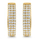 1 Ct Diamond Lab Grown Hoops Women's Earrings 10k Yellow Gold