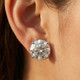 8Ct TW Certified Lab Grown Diamond Studs in 14k White Gold