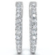3Ct Diamond Hoops Women's Lab Grown Earrings 10K White Gold 1 1/4" Tall