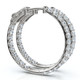 3Ct Diamond Hoops Women's Lab Grown Earrings 10K White Gold 1 1/4" Tall