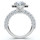 Certified 3 1/5Ct Pave Diamond Engagement Ring 14k Gold Lab Grown