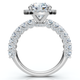 Certified 3 1/5Ct Pave Diamond Engagement Ring 14k Gold Lab Grown