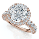 Certified 3 1/5Ct Pave Diamond Engagement Ring 14k Gold Lab Grown