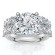 Certified 3 6/8ct Diamond Engagement Wedding Ring Set 14k Gold Lab Grown
