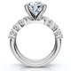 Certified 3 6/8ct Diamond Engagement Wedding Ring Set 14k Gold Lab Grown