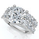 Certified 3 6/8ct Diamond Engagement Wedding Ring Set 14k Gold Lab Grown
