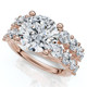 Certified 3 6/8ct Diamond Engagement Wedding Ring Set 14k Gold Lab Grown