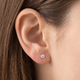 VS .65ct Diamond Studs 14K White Gold Lab Grown