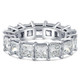 8 Ct Princess Cut Diamond Eternity Ring White, Yellow, or Rose Gold Lab Grown