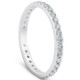 1/2ct Lab Grown Diamond Wedding Ring Womens Eternity Band 10k White Gold