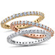 1ct Diamond Eternity Wedding Ring in 14k White, Yellow, Rose Gold Lab Grown