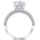 Certified 3.66Ct Micro Pave Diamond Engagement Ring 10k White Gold Lab Grown