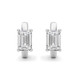 2Ct TW Emerald Diamond Hoops 14k Gold Lab Grown Huggie Earrings