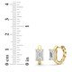2Ct TW Emerald Diamond Hoops 14k Gold Lab Grown Huggie Earrings