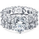 9 1/2Ct TW Diamond Eternity Engagement Wedding Ring Set 14k White Gold Lab Grown 9 1/2Ct TW Diamond Eternity Engagement Wedding Ring Set 14k White Gold Lab Grown
