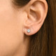 1 ct T.W. Diamond Screw Back Studs 14k White Gold Lab Grown Eco Friendly