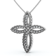 1/2Ct TW Diamond Cross Religious 10k Gold Lab Grown 18" Necklace