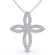 1/2Ct TW Diamond Cross Religious 10k Gold Lab Grown 18" Necklace