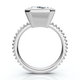 Certified 4Ct Bezel Solitaire Diamond Engagement Ring 14k Gold Lab Grown