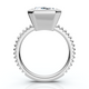 Certified 4Ct Bezel Solitaire Diamond Engagement Ring 14k Gold Lab Grown