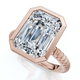 Certified 4Ct Bezel Solitaire Diamond Engagement Ring 14k Gold Lab Grown