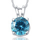 1/4 - 2Ct TW Blue Lab Grown Diamond Solitaire Pendant 14k White or Yellow Gold