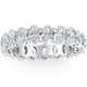 6 1/2 Ct Oval Lab Grown Diamond Eternity Ring Womens Wedding Band White Gold