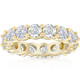4Ct Diamond Eternity Wedding Ring Lab Grown Diamond 14k Yellow Gold