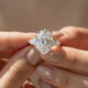 Certified 9 1/2Ct Oval Three Stone Diamond Engagement Ring 14k Gold Lab Grown