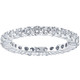 1 Ct T.W. Lab Grown Diamond Eternity Ring 14k White Gold Stackable Wedding Band