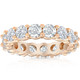 4Ct Diamond Eternity Wedding Ring Lab Grown Diamond 14k Rose Gold