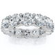 6 Ct EX3 Lab Grown Diamond Eternity Wedding Ring 14k White Gold