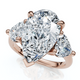 5 1/2Ct Pear & Heart Certified Diamond Engagement Ring 14k Gold or Pt Lab Grown