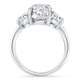 Certified 4.40Ct Oval & Half Moon Diamond Engagement Ring White Gold Lab Grown