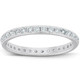 1/2ct Lab Grown Created Diamond Wedding Ring Womens Eternity Band 10k White Gold 1/2ct Lab Grown Created Diamond Wedding Ring Womens Eternity Band 10k White Gold