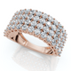 3Ct Diamond Wide Four Row Anniversary Ring Gold Lab Grown 3Ct Diamond Wide Four Row Anniversary Ring Gold Lab Grown