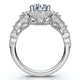 1Ct Vintage Accent Halo Diamond Engagement Ring 14k Gold or Platinum Lab Grown