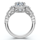 1Ct Vintage Accent Halo Diamond Engagement Ring 14k Gold or Platinum Lab Grown