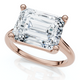 Certified 5Ct Emerald Cut Lab Grown Diamond Solitaire East West Engagement Ring