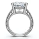Certified 4 1/5Ct Princess Cut Diamond Vintage Engagement Ring Lab Grown