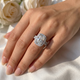 Ceritified 2.90Ct Cushion Diamond Engagement Ring Set 14k Gold or Pt Lab Grown
