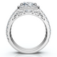Ceritified 2.90Ct Cushion Diamond Engagement Ring Set 14k Gold or Pt Lab Grown